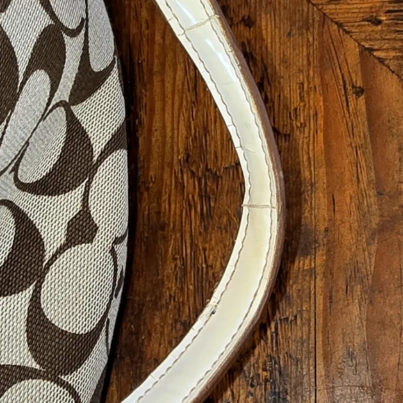 Coach Brown and Cream Signature Tote Bag - Picture 8 of 10